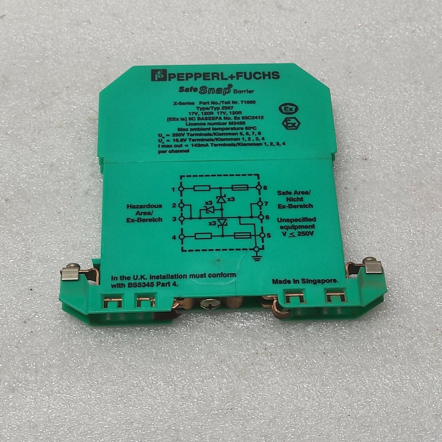 PEPPERL + FUCHS Z967 ZENER BARRIER 71860