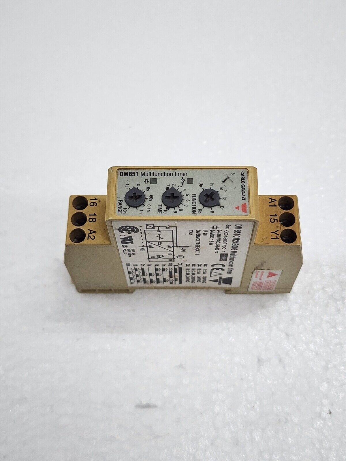CARLO GAVAZZI DMB51CM24B006 MULTIFUNCTION TIMER 24-240VAC / 24VDC