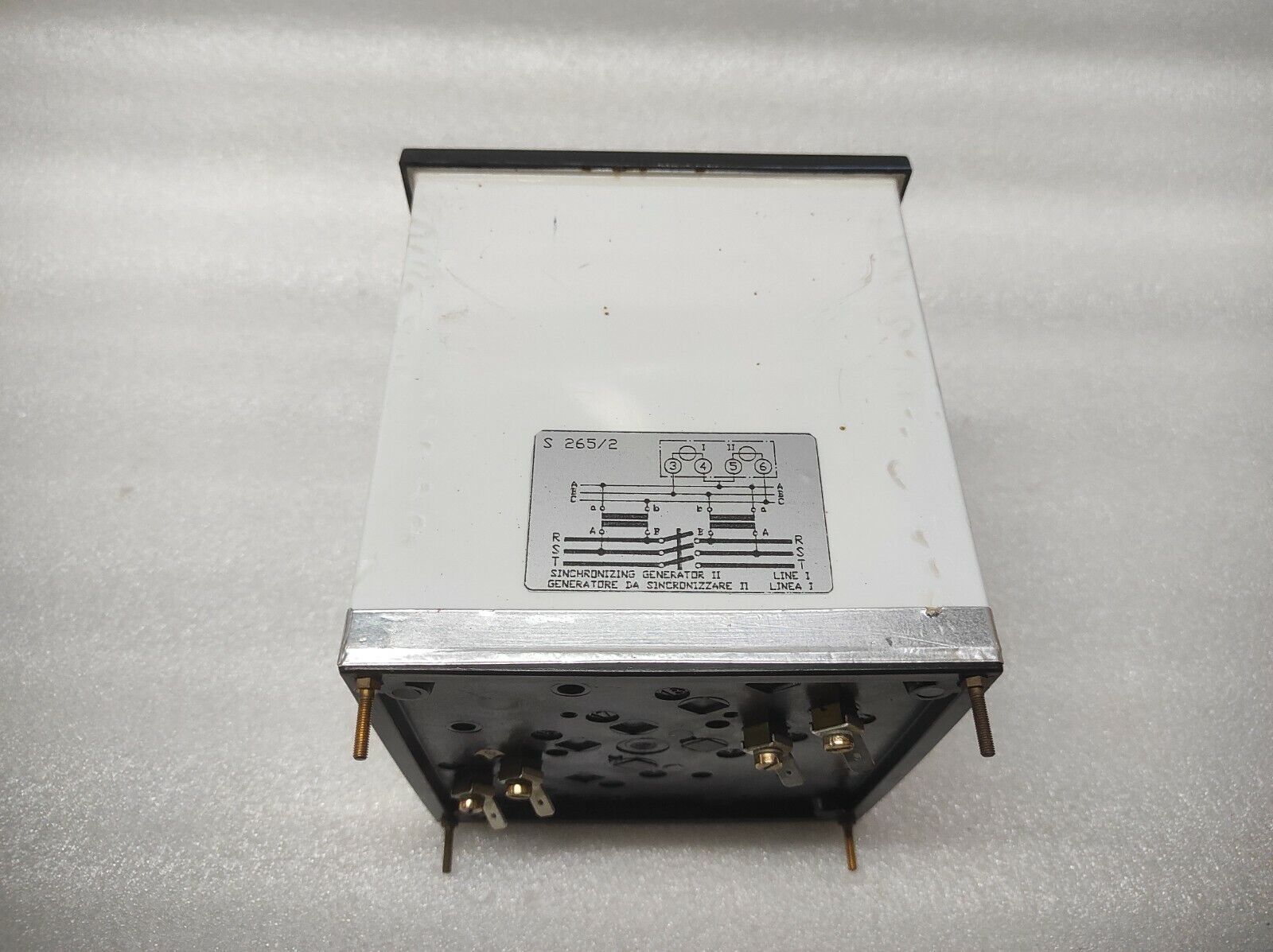 SINCHRONIZING GENERATOR II S265/2 DOUBLE VOLTMETER CT450/100V