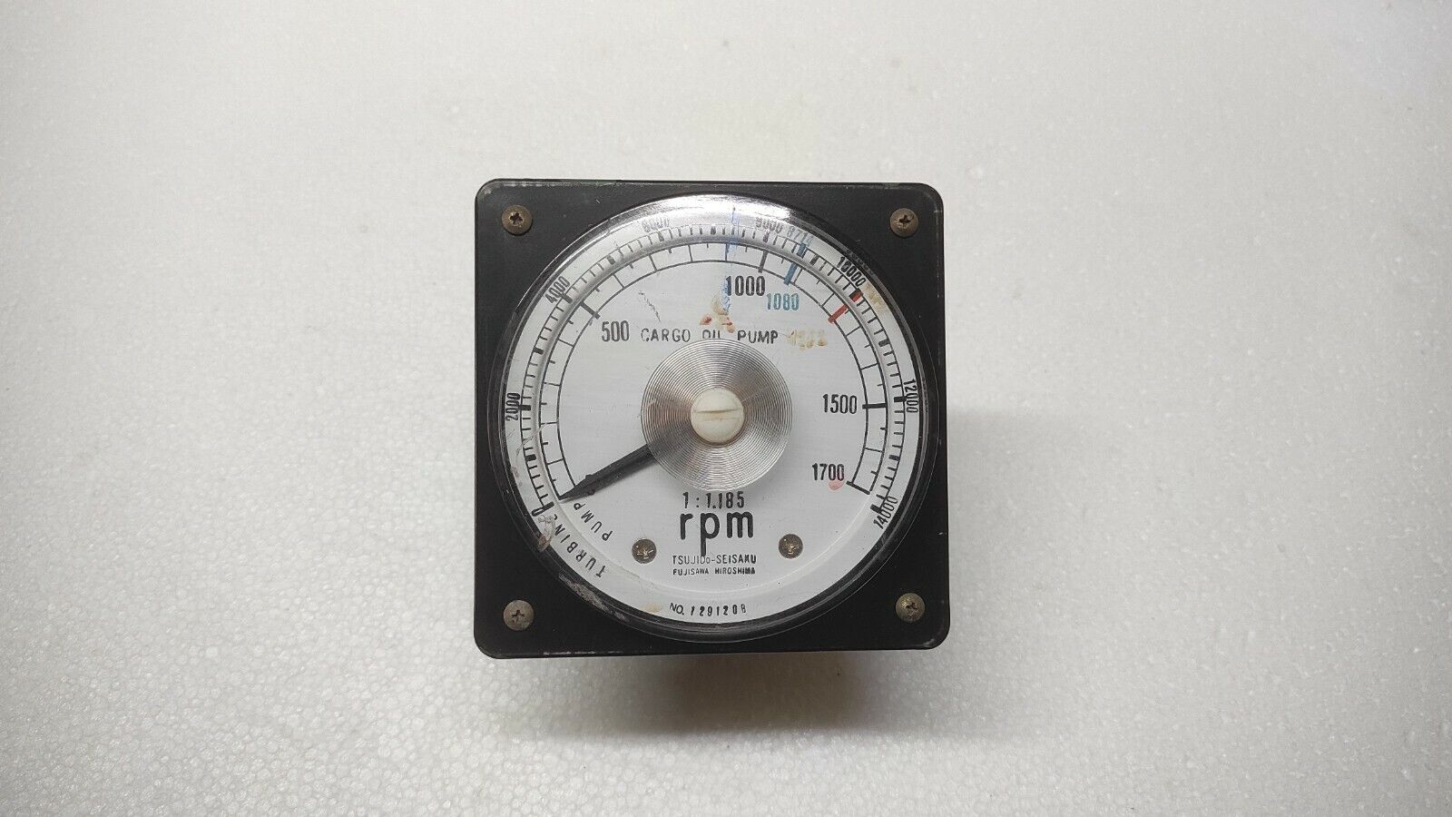 TSUJIDO SEISAKU PRESSURE RPM INDICATOR CARGO OIL PUMP FUJISAWA HIROSHIMA