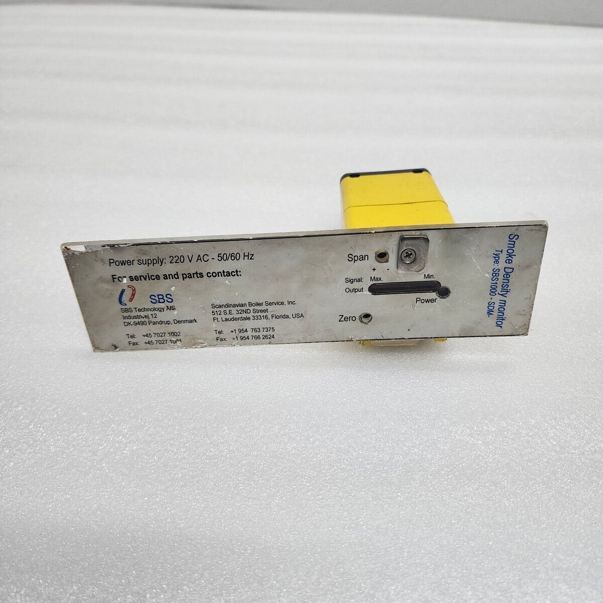 SBS TECHNOLOGY SBS1000-SDM SMOKE DENSITY MONITOR 220VAC