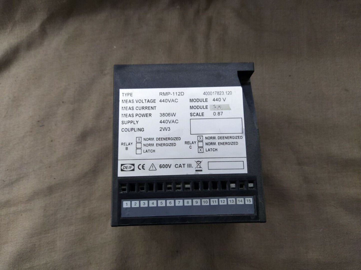 Deif RMP-112D Overload Reverse Power Relay 400017823.120