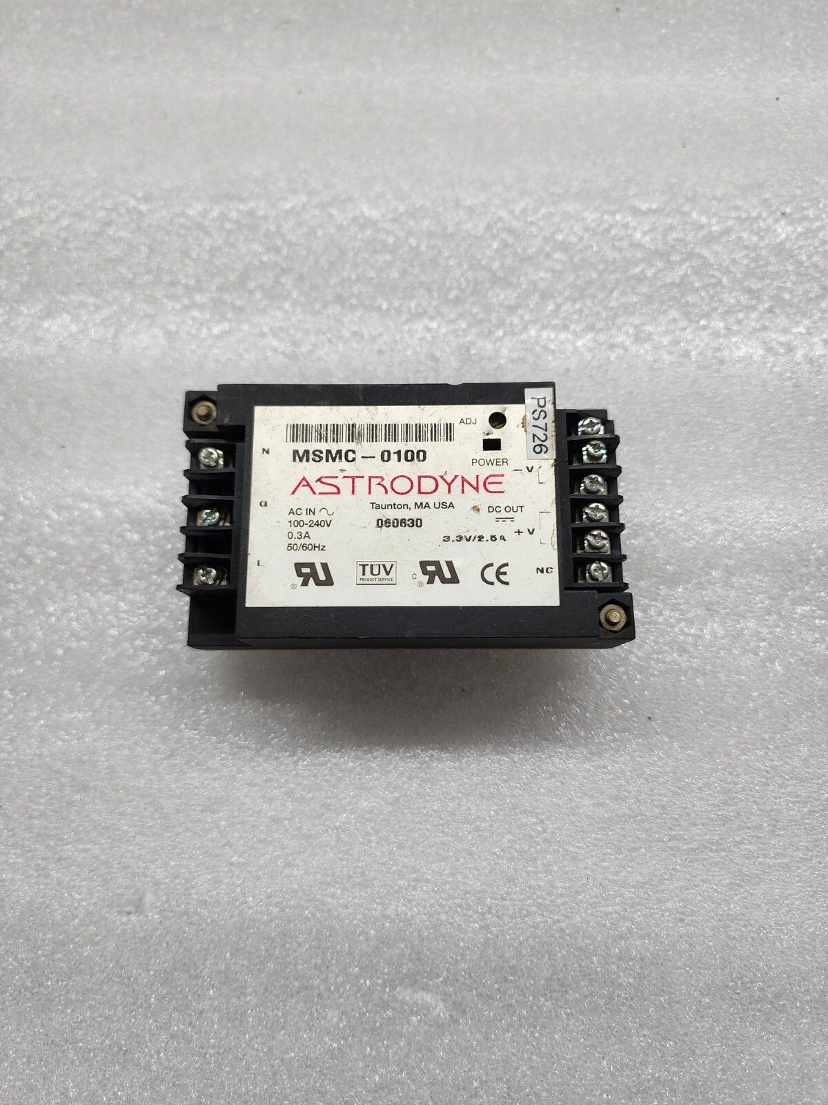 ASTRODYNE MSMC-0100 POWER SUPPLY 3.3VDC 2.5A