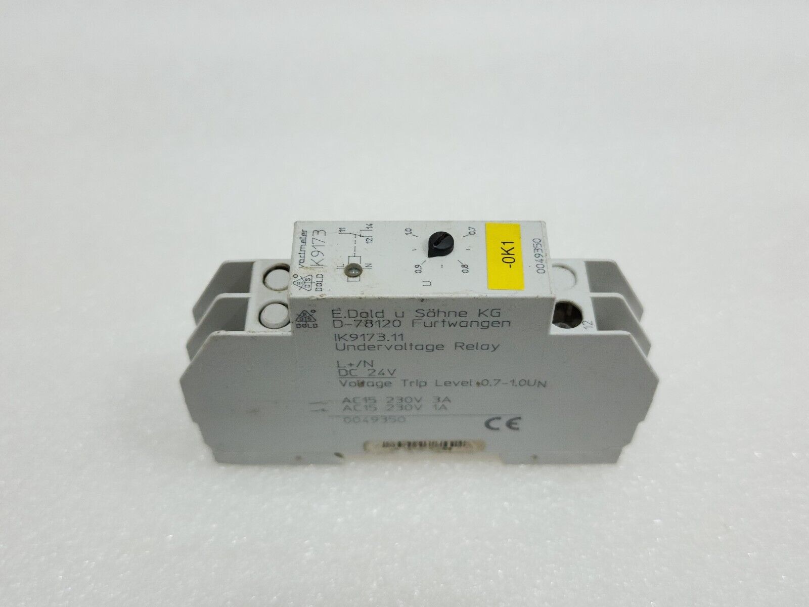 DOLD K9173.11 UNDERVOLTAGE RELAY 0049350 24VDC