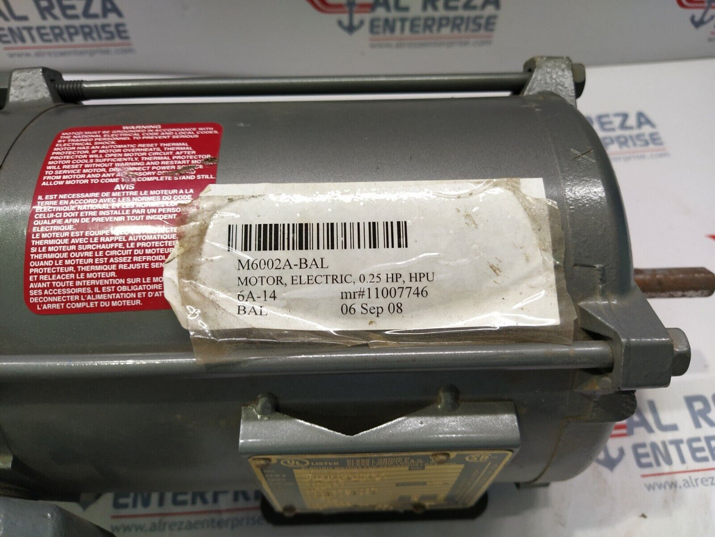 BALDOR ELECTRIC M602A-BAL ELECTRIC MOTOR 34-5427-5724 M6002A 0.25 HP