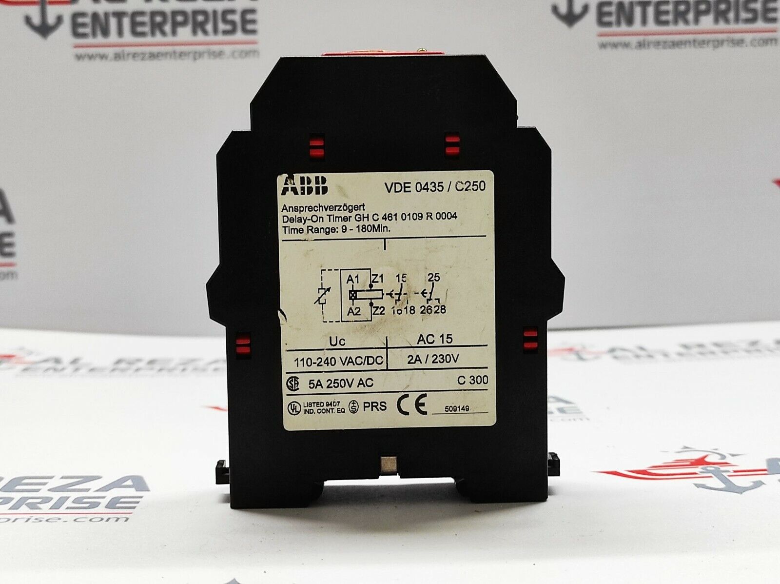 ABB VDC 0435/C250 DELAY ON TIMER GHC4610109R0004 110-240VAC/DC 9-180MIN