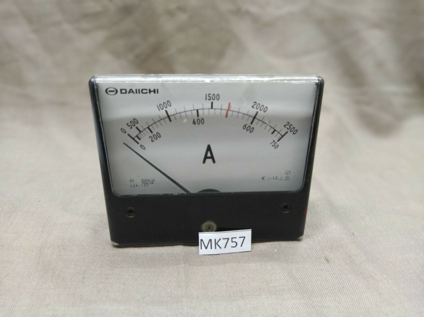 DAIICHI LSK-12C DOUBLE AMMETER CT 2500A/5A 750A/5A