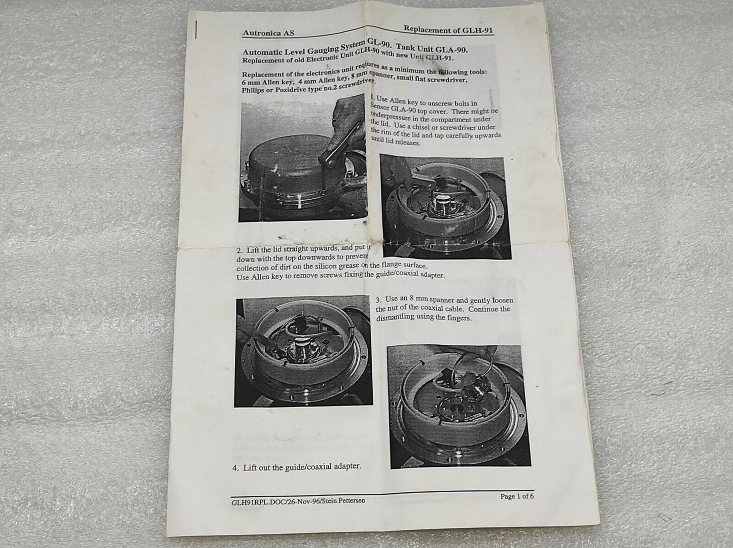 KONGSBERG AUTRONICA GLH-90/91 GL-90 GLA-90 AUTOMATIC LEVEL GAUGING SYSTEM
