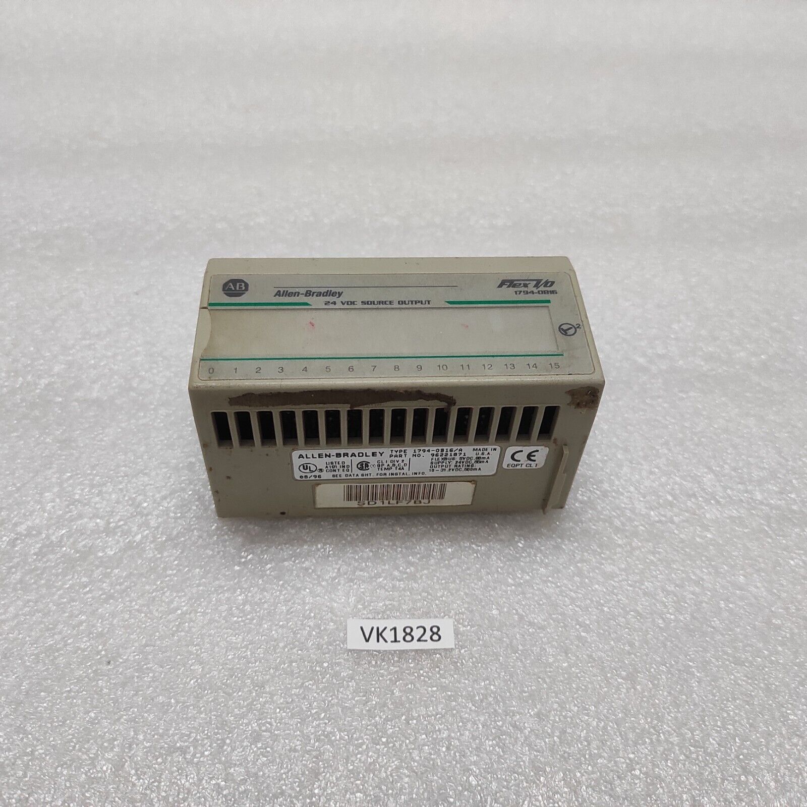 ALLEN BRADLEY CAT 1794-OB16 FLEX I/O 16 SOURCE OUTPUT MODULE 96221871