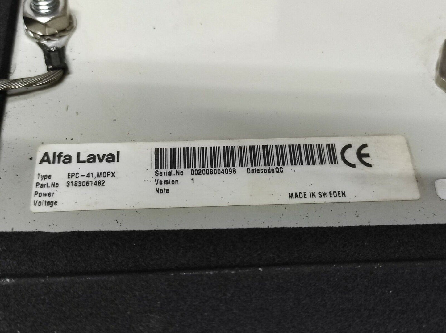 Alfa Laval EPC-41 MOPX 3183061482 Version 1 Panel Oil Seperator Purifier