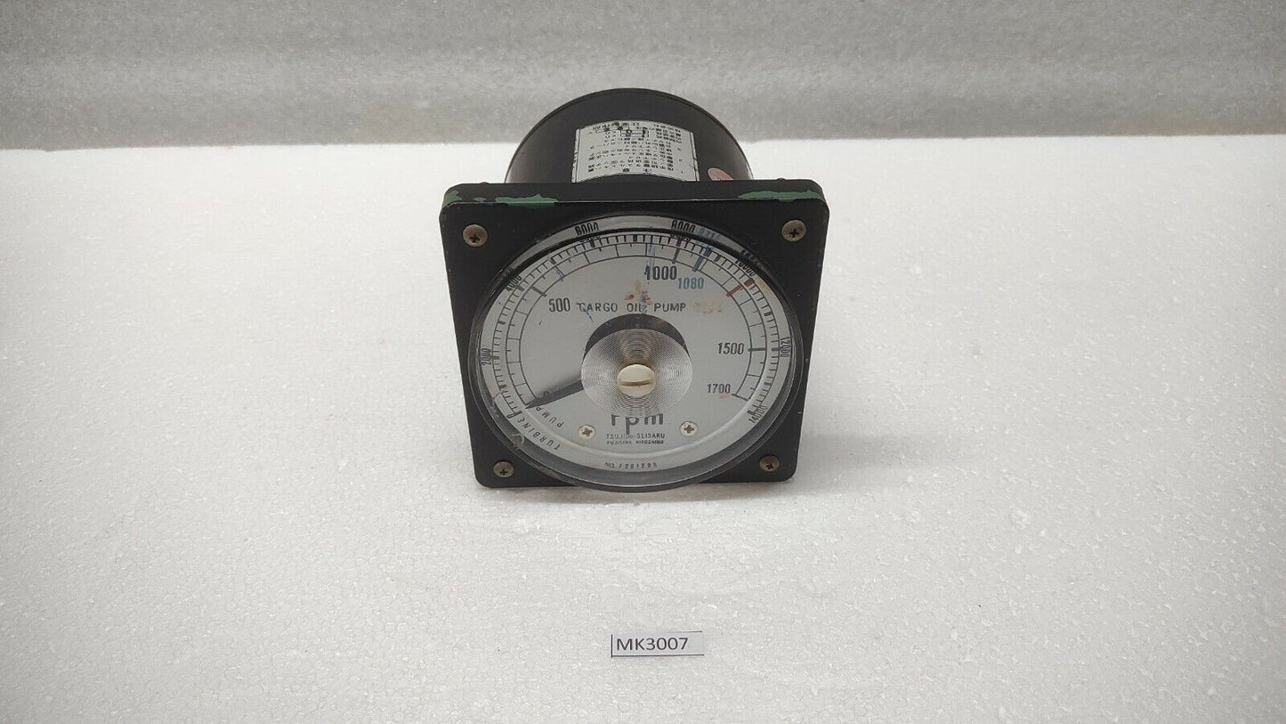 TSUJIDO SEISAKU PRESSURE RPM INDICATOR CARGO OIL PUMP FUJISAWA HIROSHIMA