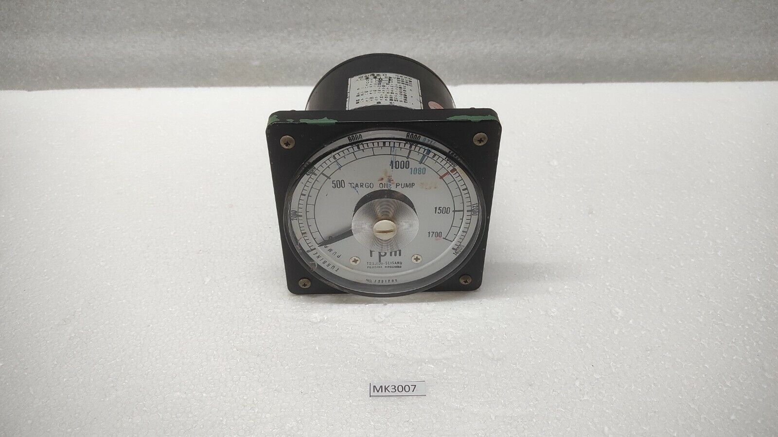 TSUJIDO SEISAKU PRESSURE RPM INDICATOR CARGO OIL PUMP FUJISAWA HIROSHIMA