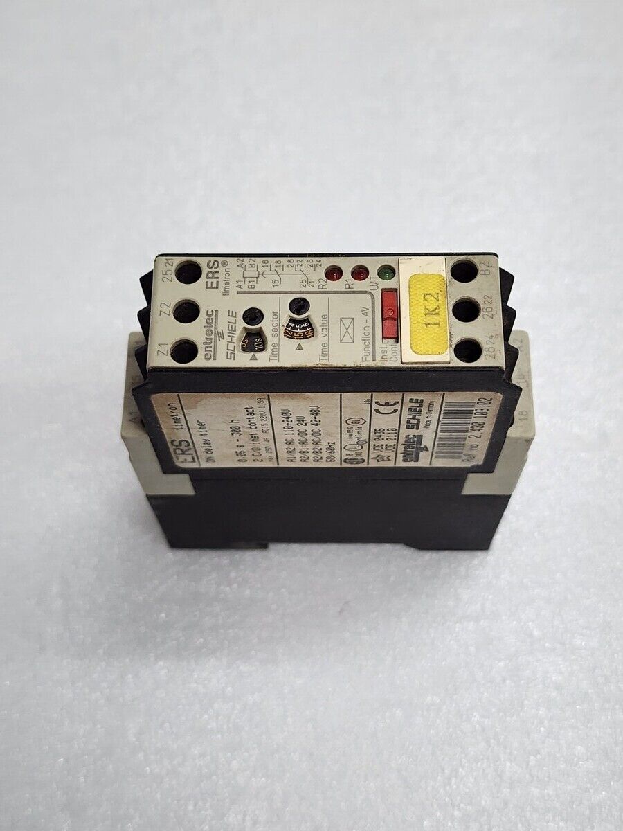ENTRELEC SCHIELE ERS TIMETRON ON DELAY TIMER 2.430.103.02 110-240VAC / 24V AC-DC