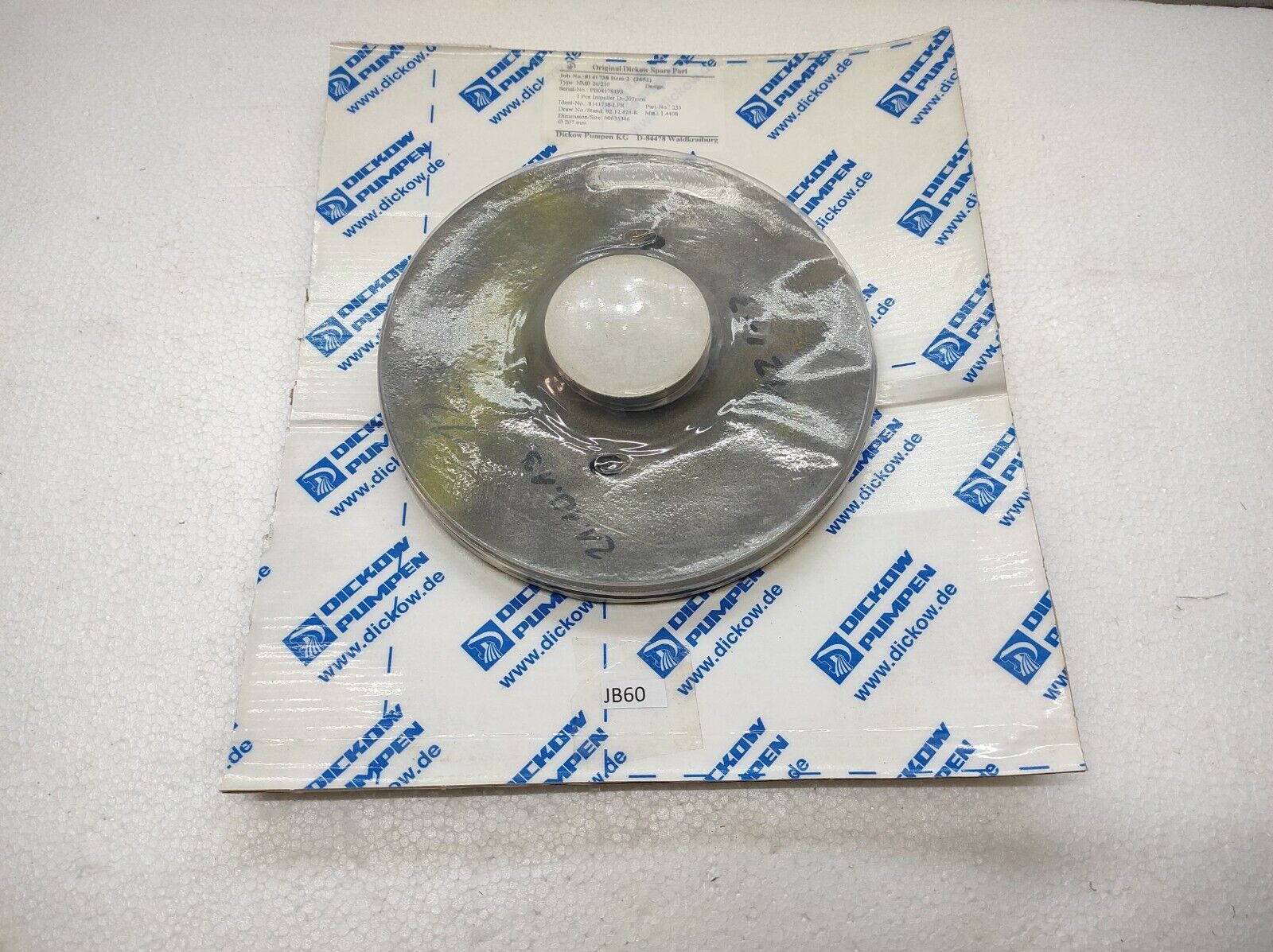 Dickow Pumpen NMB 26/210 Impeller 8141738-LFR 233 207MM