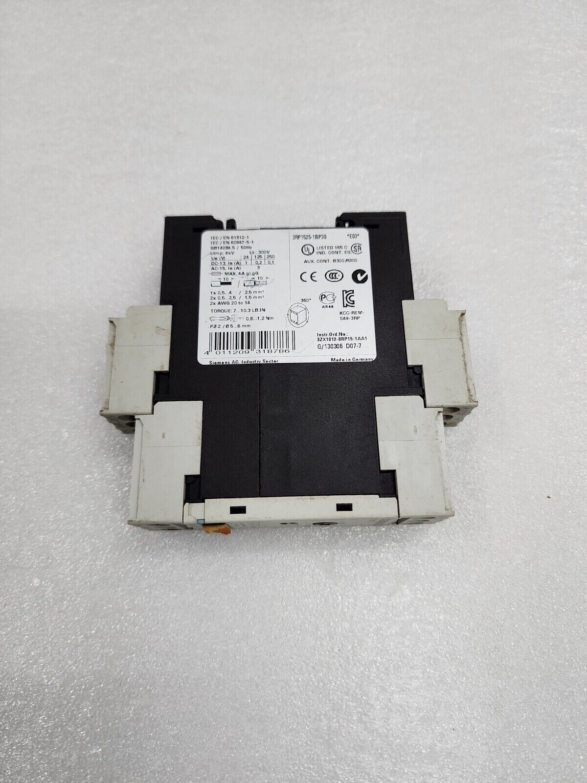 SIEMENS 3RP1525-1BP30 Auf Verzögerung Timer Relais