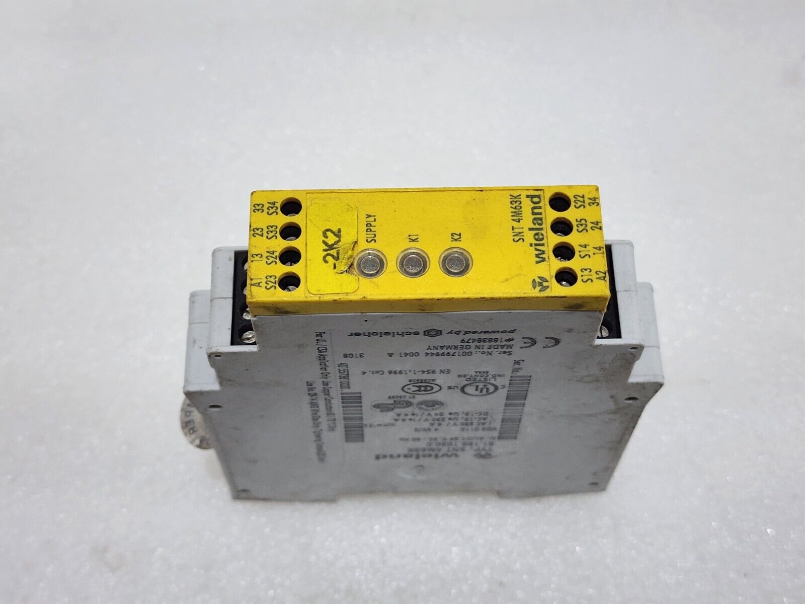 WIELAND 4M63K SAFETY MONITORING RELAY R1.188.1020.0 24V AC-DC