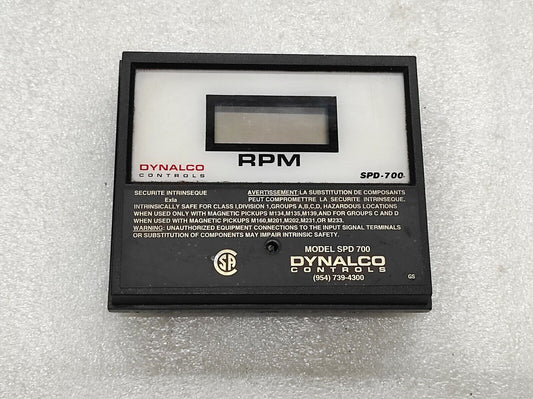 DYNALCO CONTROLS SPD 700 SPEED RATE METER 