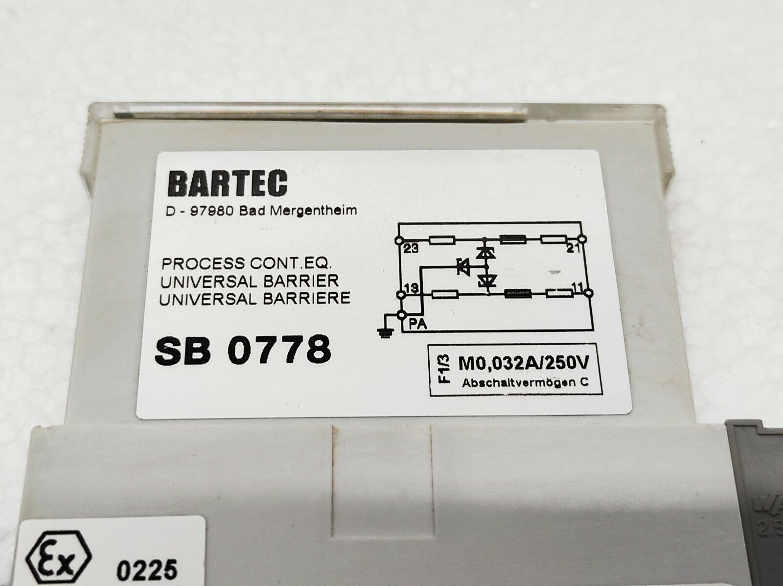 Bartec SB 0778 Process CONT EQ Universal Barrier SB0778 17-1834-8000/0778