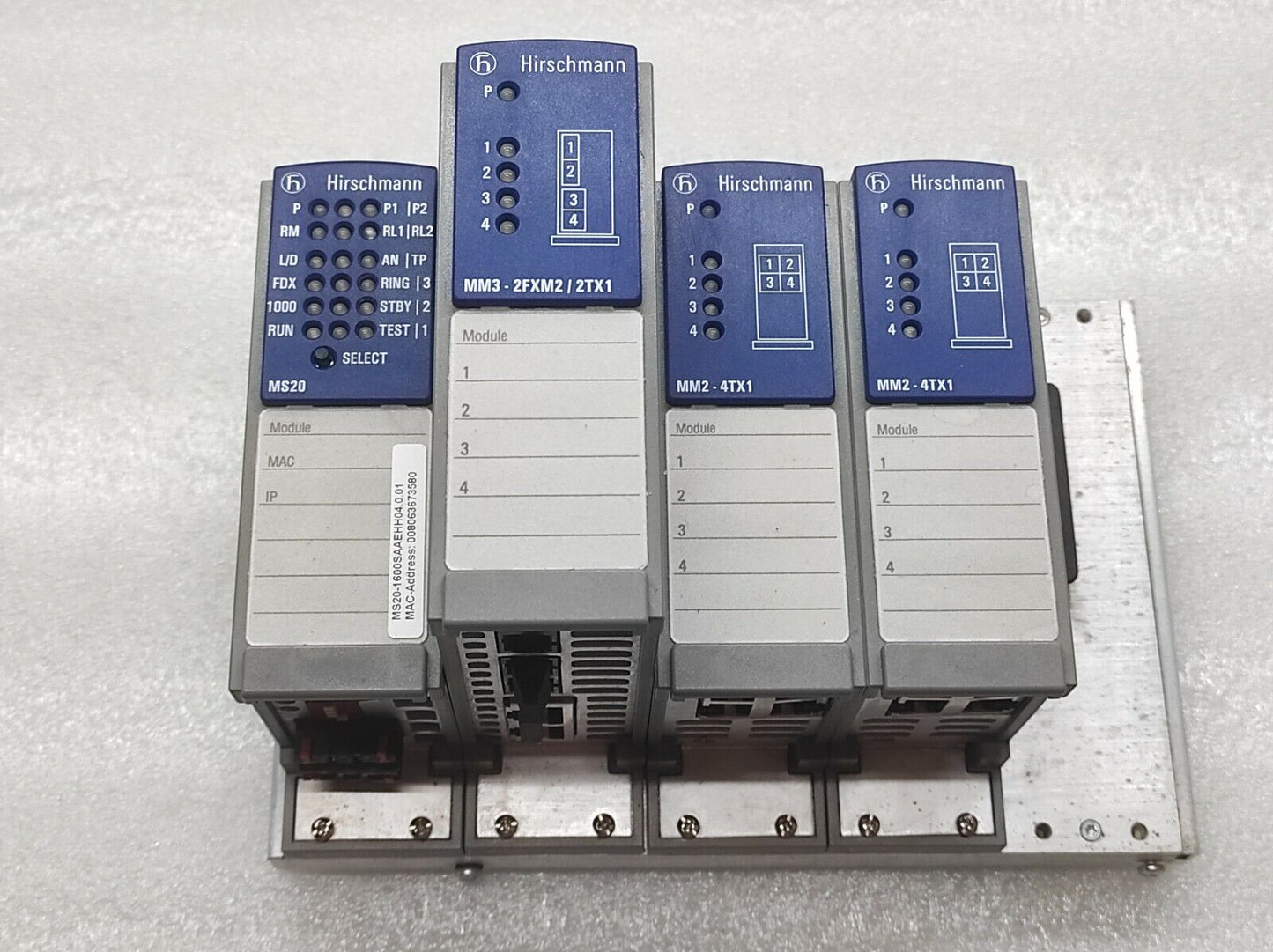 HIRSCHMANN MS20 MM3-2FXM2/2TX1 MM2-4TX1 MICE MEDIA MODULE