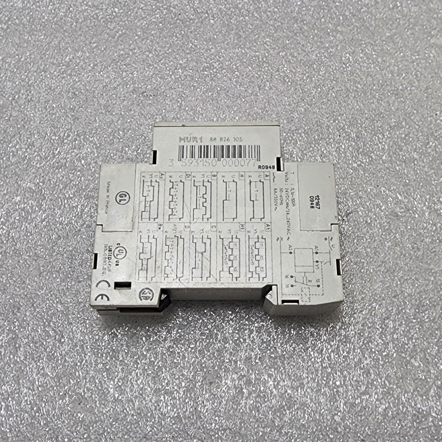 CROUZET MUR1 TIMER RELAY 88826105 24VDC/24-240VAC