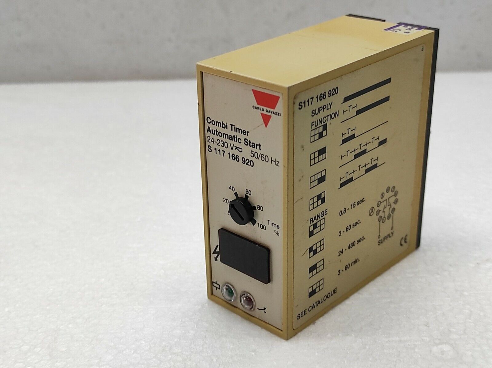 Carlo Gavazzi S 117 166 920 Combi Timer Automatic Start 24-230V AC/DC S117166920