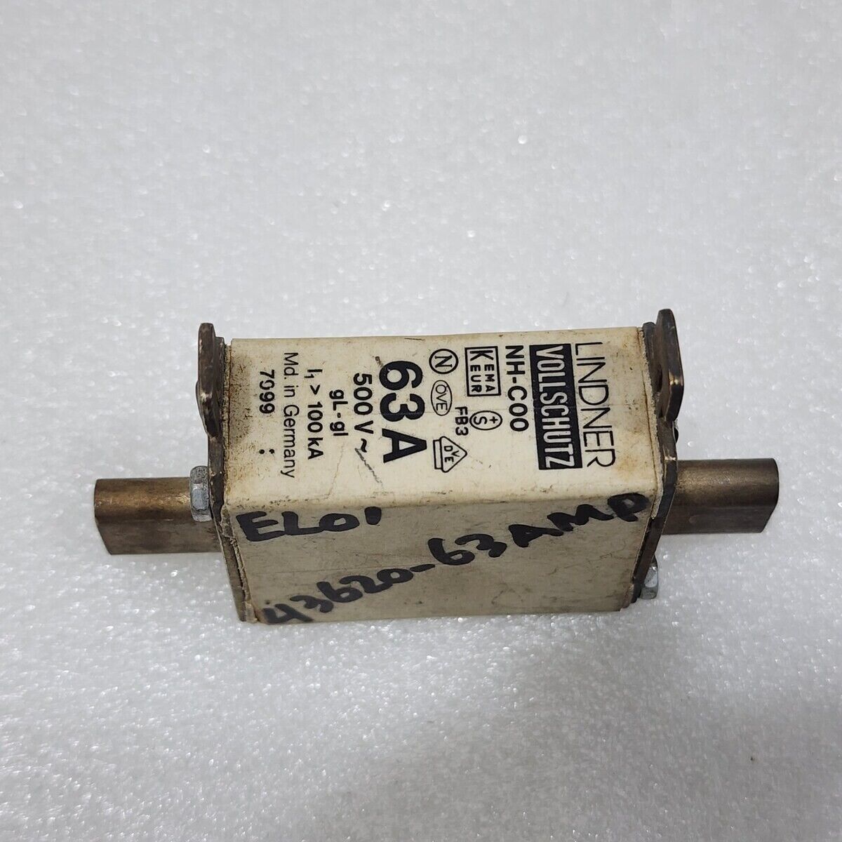 LINDNER NH-C00 63A FUSE  7099 63A/500V