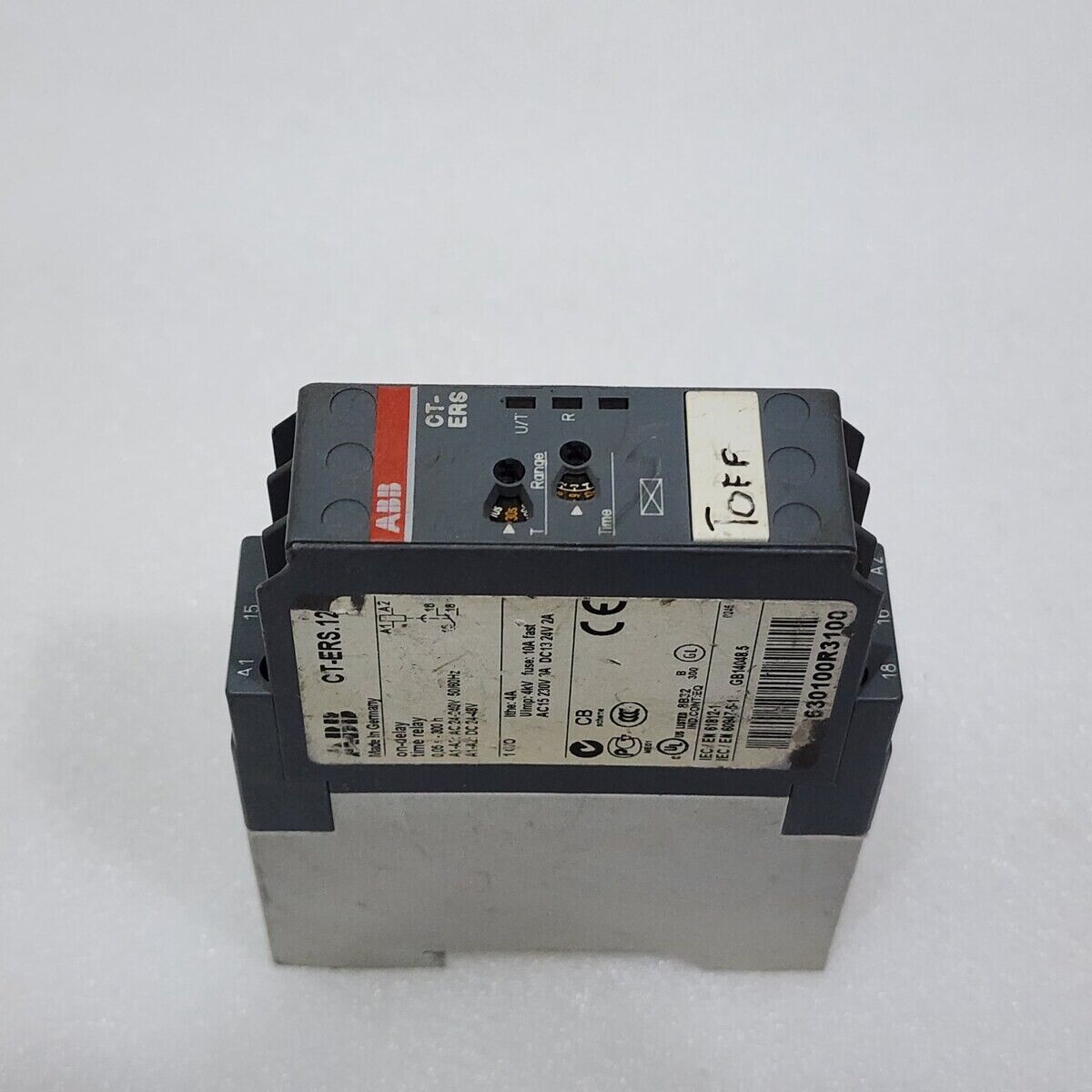 ABB CT-ERS.12 ON DELAY TIME RELAY 1SVR630100R3100 24-240VAC/24-48VDC