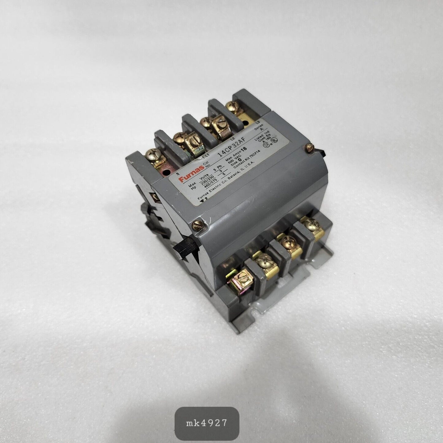 FURNAS 14CP32AF MOTOR STARTER 18A COIL VOLTAGE 110-120V