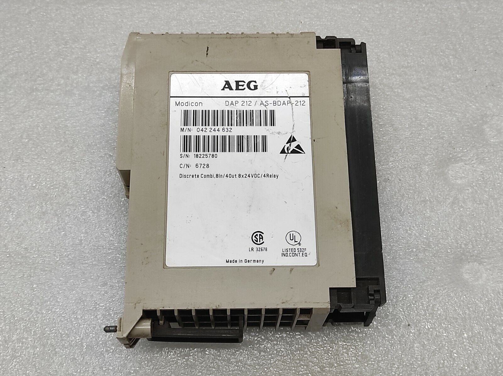 AEG MODICON DAP 212/AS-BDAP-212 DISCRETE COMBI OUTPUT MODULE