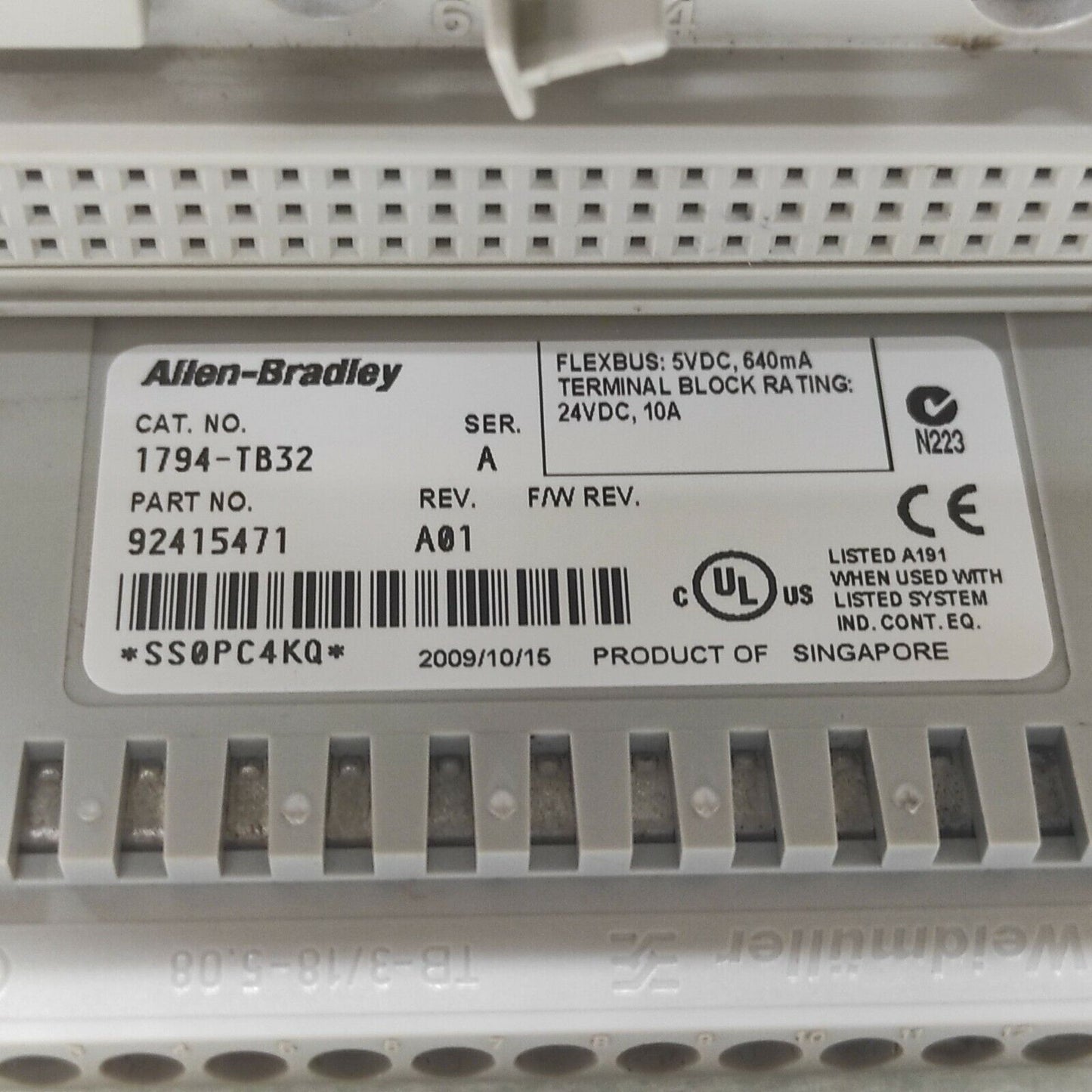 ALLEN BRADLEY 1794-IB32 SERIES A 97284672 1794-TB32 92415471