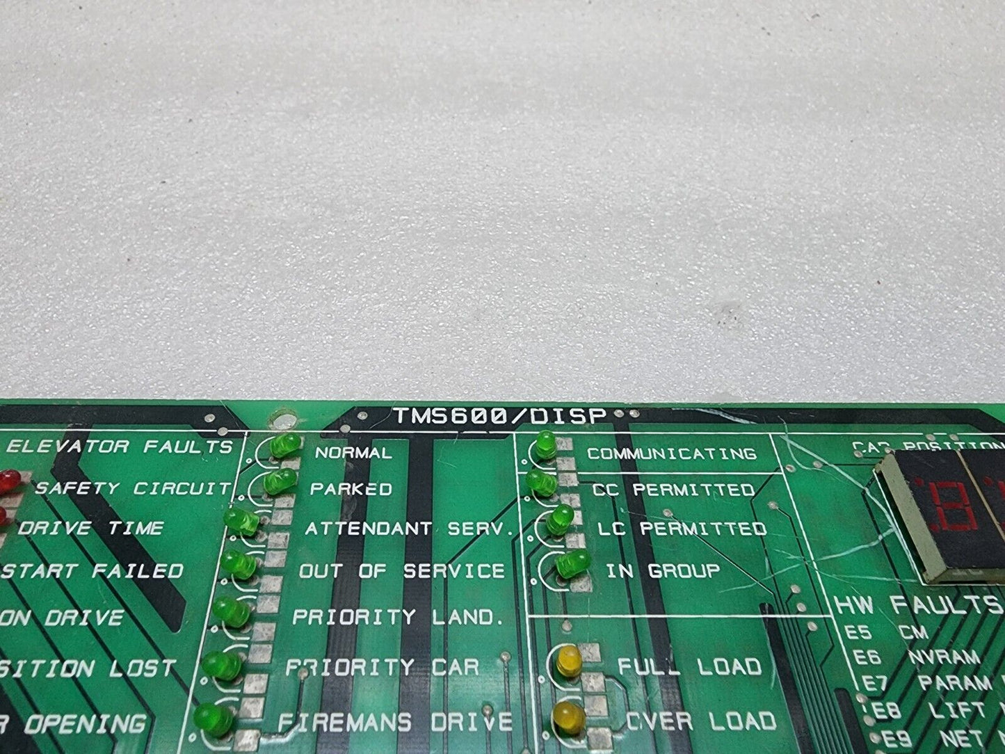 KONE TMS600/DISP ELEVATOR PCB 505430H04