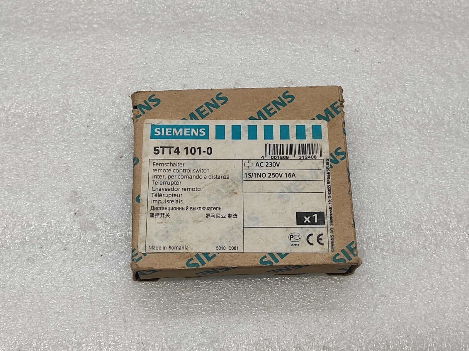 SIEMENS 5TT4 101-0 REMOTE CONTROL SWITCH 5TT41010 230V AC