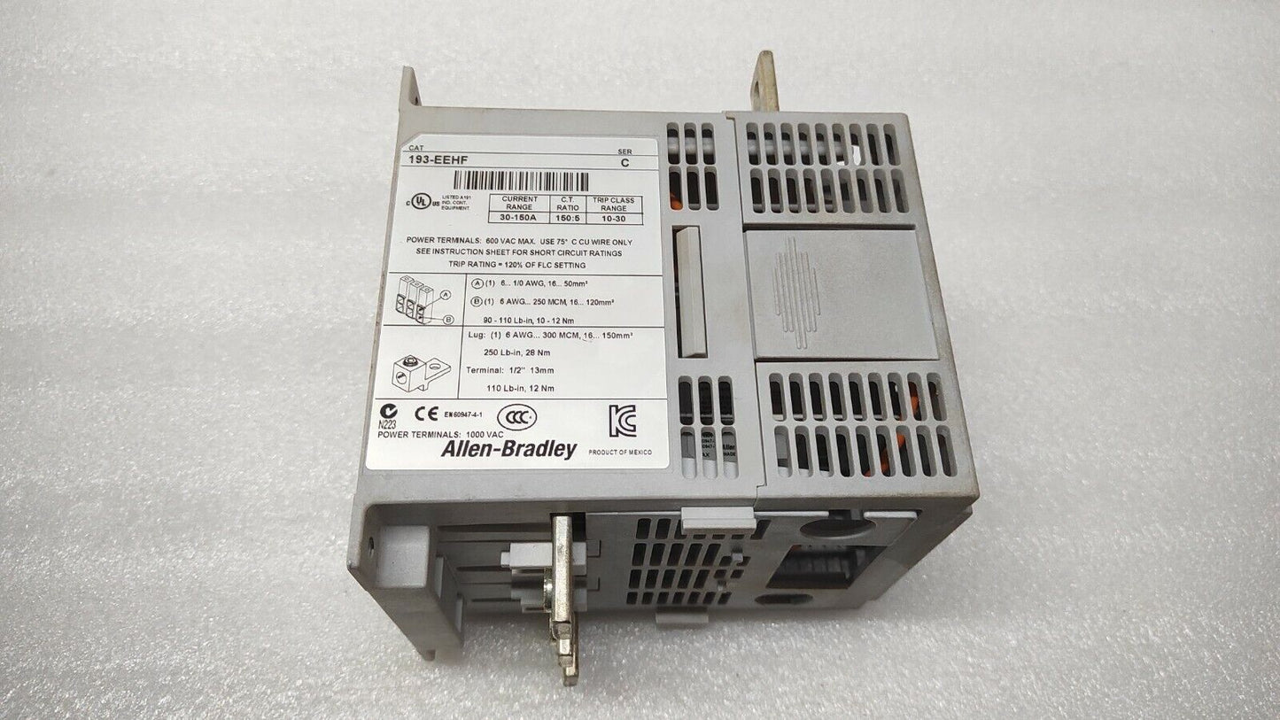 ALLEN BRADLEY CAT 193-EEHF OVERLOAD RELAY E1 PLUS 30-150A OR