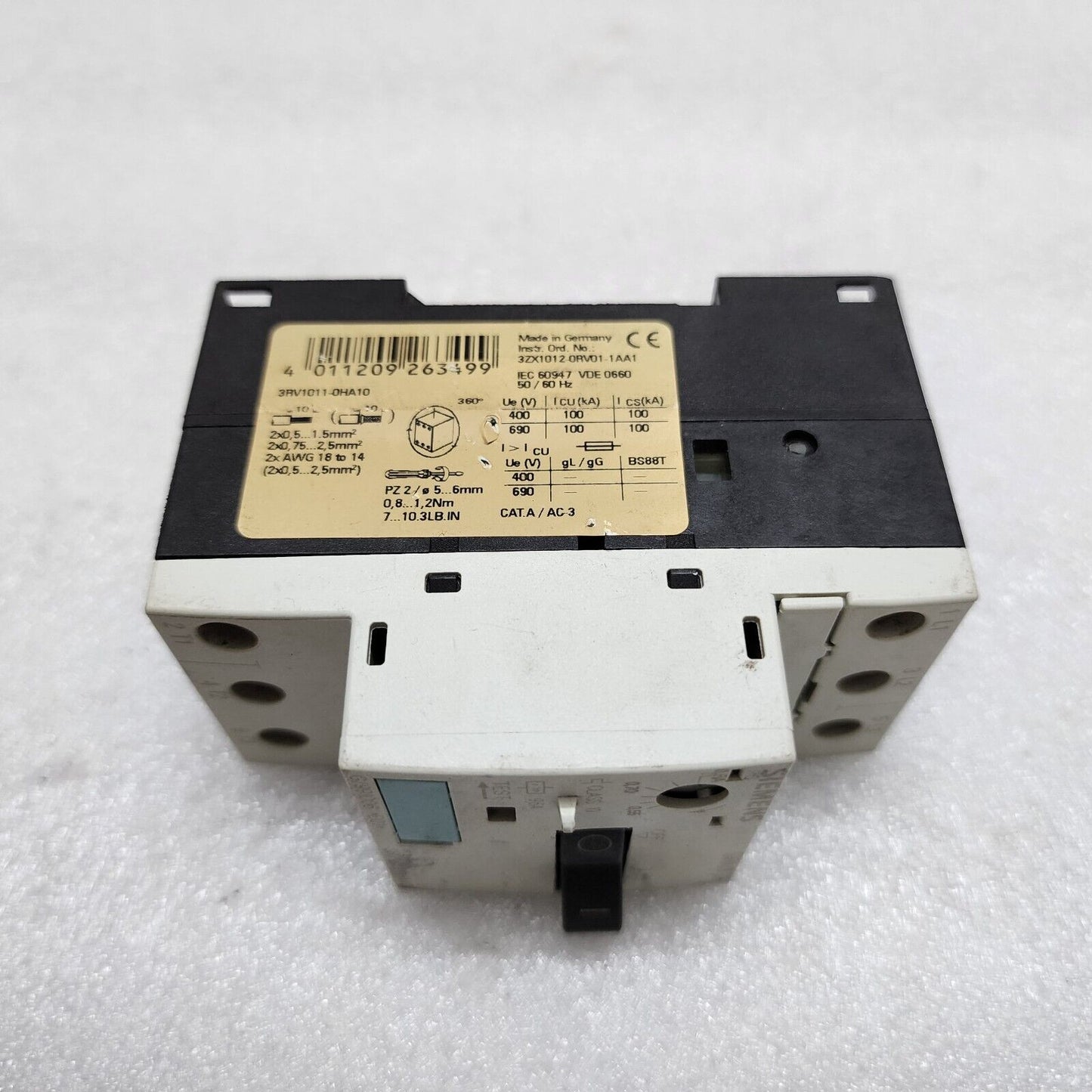 SIEMENS 3RV1011-0FA10, 3RV1011-0HA10, 3VU1300-1MF00, 3VU1300-2MF00,3VU1600-1ML00