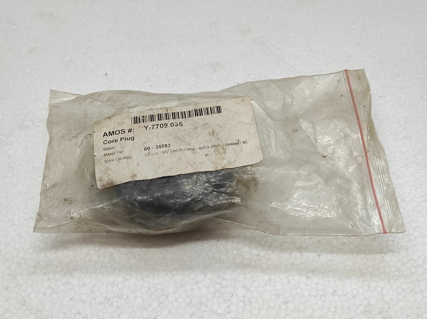 AMOS Y-7709.035 CORE PLUG 00-34883 SGQW1398703-1 00-34883