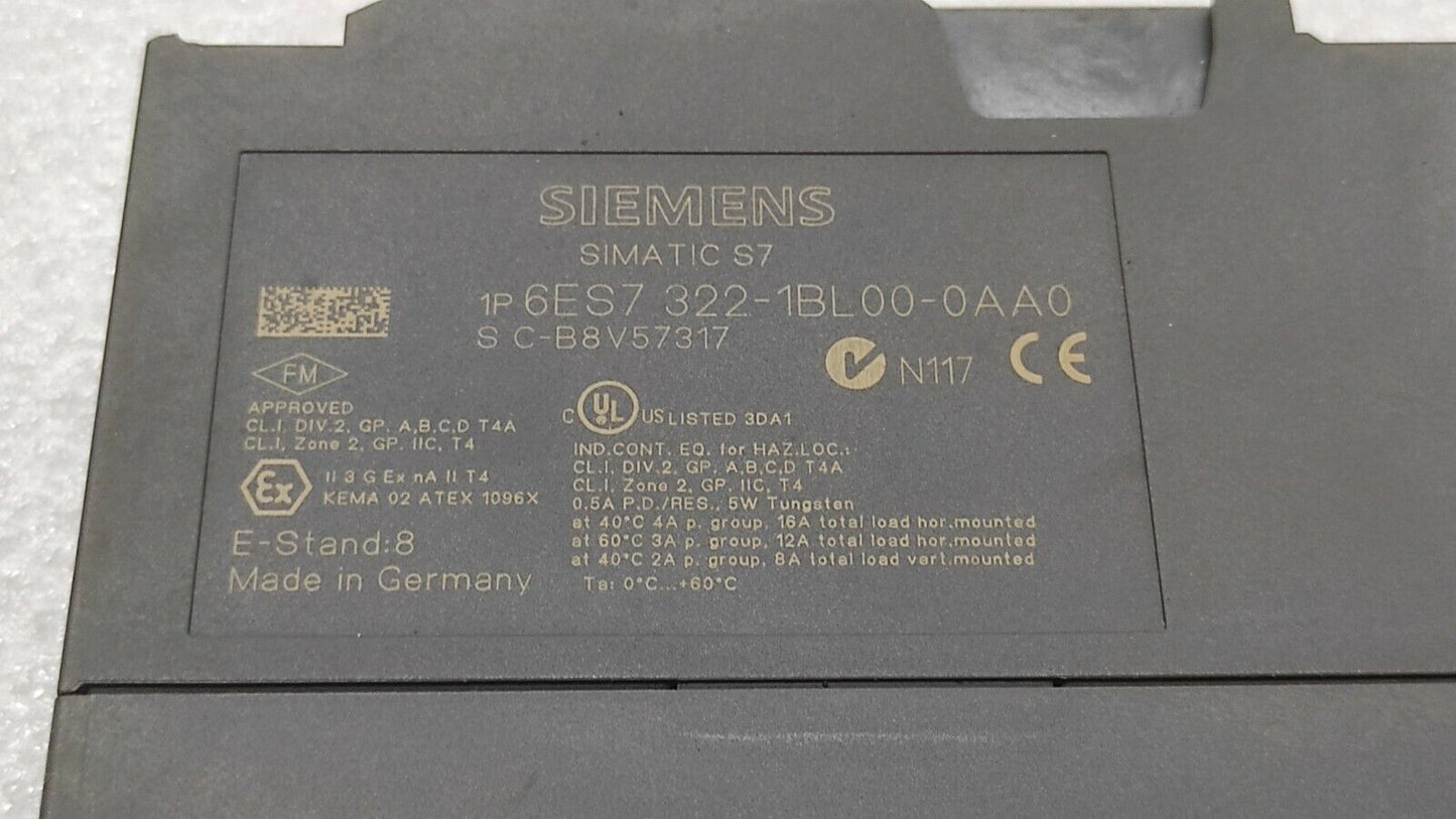 SIEMENS 6ES7 322-1BL00-0AA0 SM322 DIGITAL OUTPUT MODULE