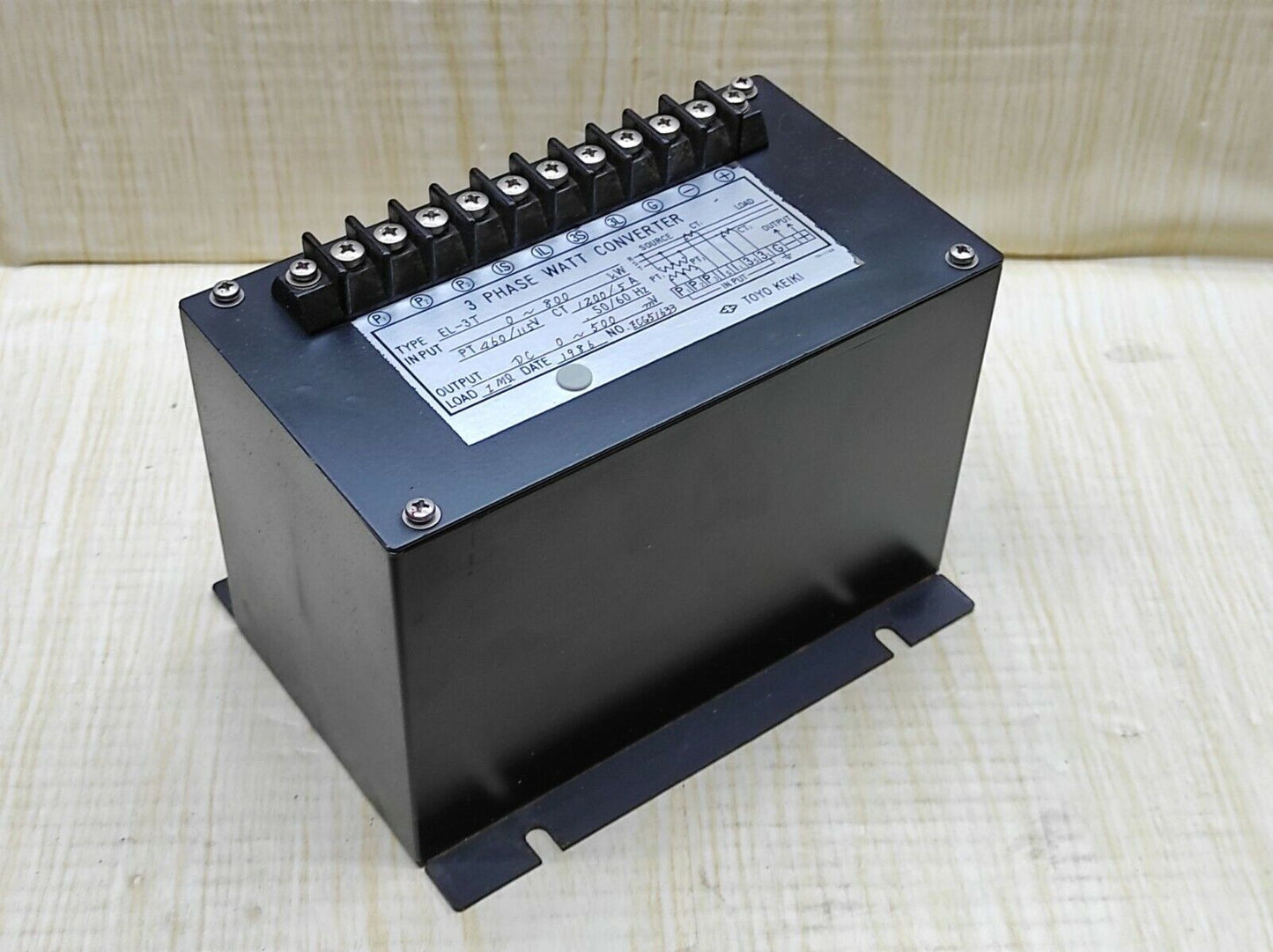 Toyo Keiki EL-3T 3-Phase Watt Converter EL3T 800KW