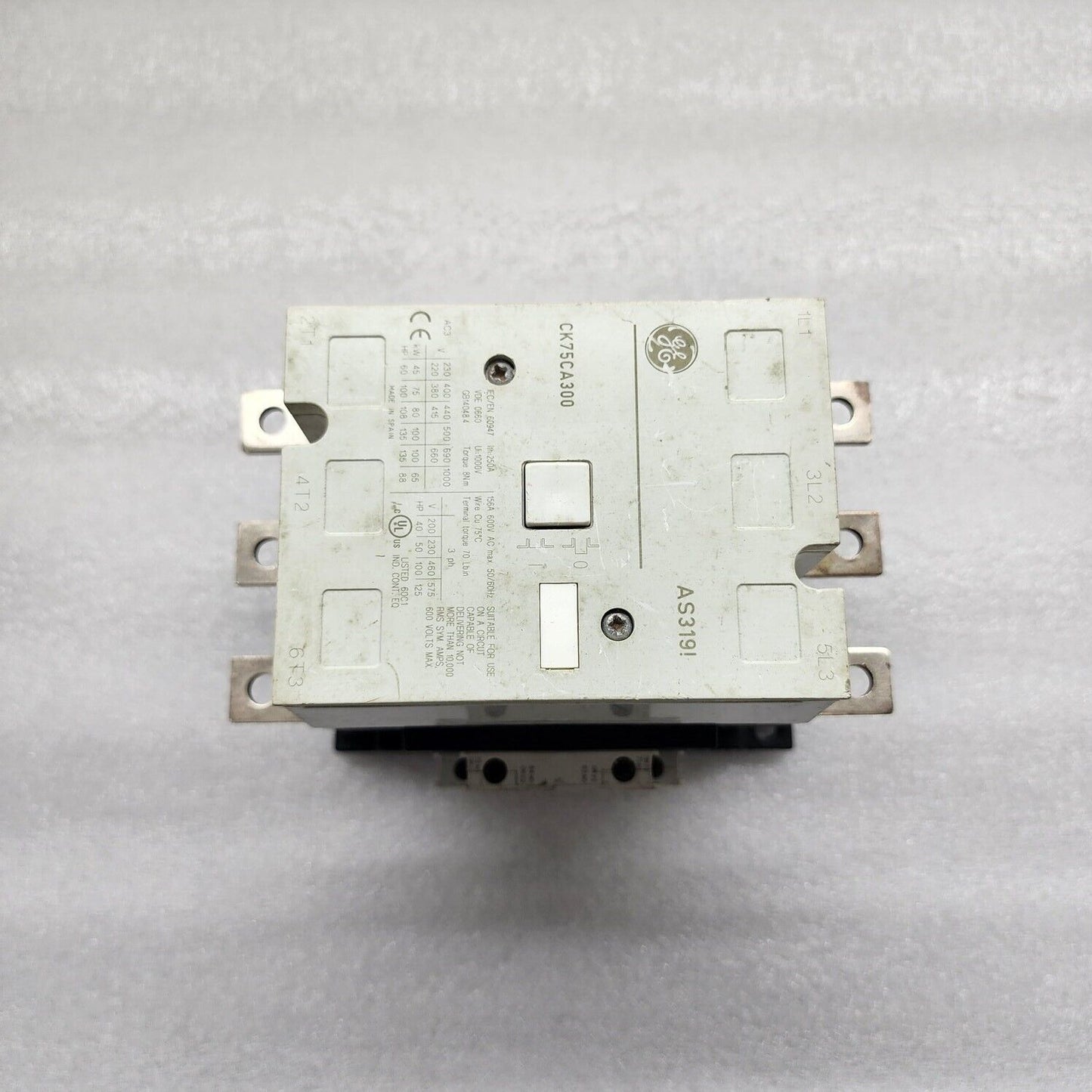 GE CK75CA300 MAGNETIC CONTACTOR 250A AS319