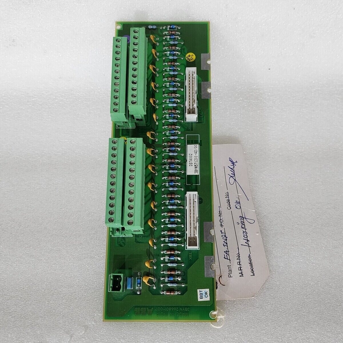 ABB DSTA002 RB CONNECTION UNIT FOR ANALOG INPUT BOARD 3BYN571201-AD 00