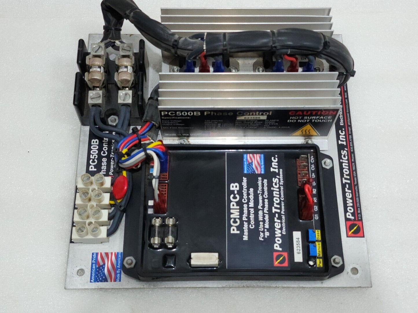 POWER TRONICS PCMPC-B MASTER OHASE CONTROLLER CONTROL MODULE PC500B 120-2240VAC
