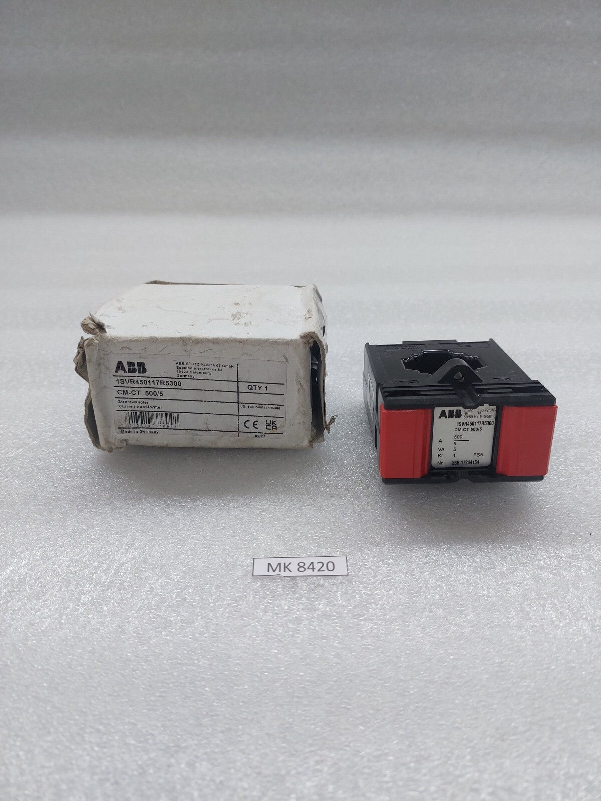 ABB CM-CT 500/5 CURRENT TRANSFORMER 1SVR450117R5300