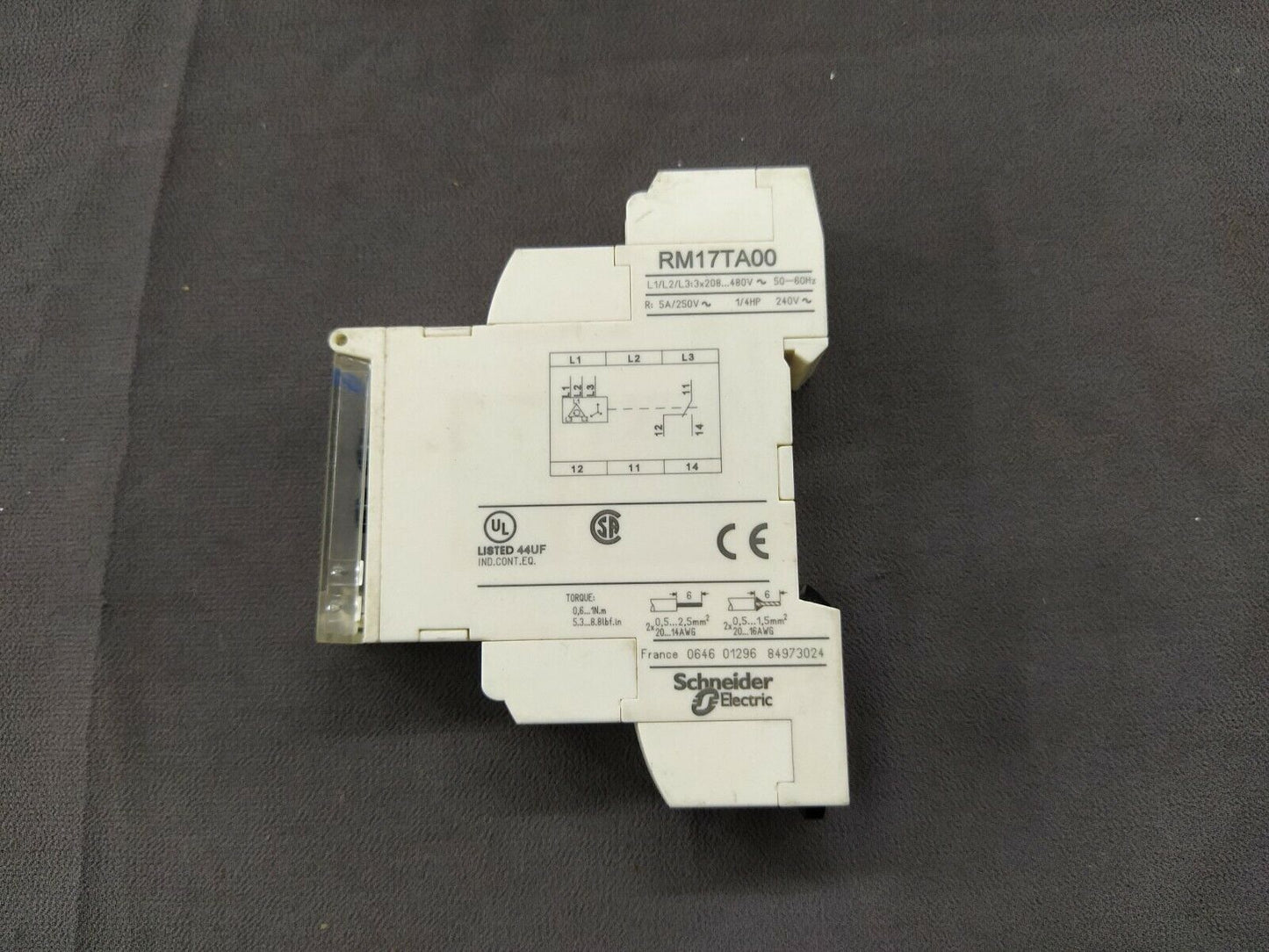 Telemecanique RM17TA00 Modular Multifunction 3-Phase Supply Control Relay 208-48
