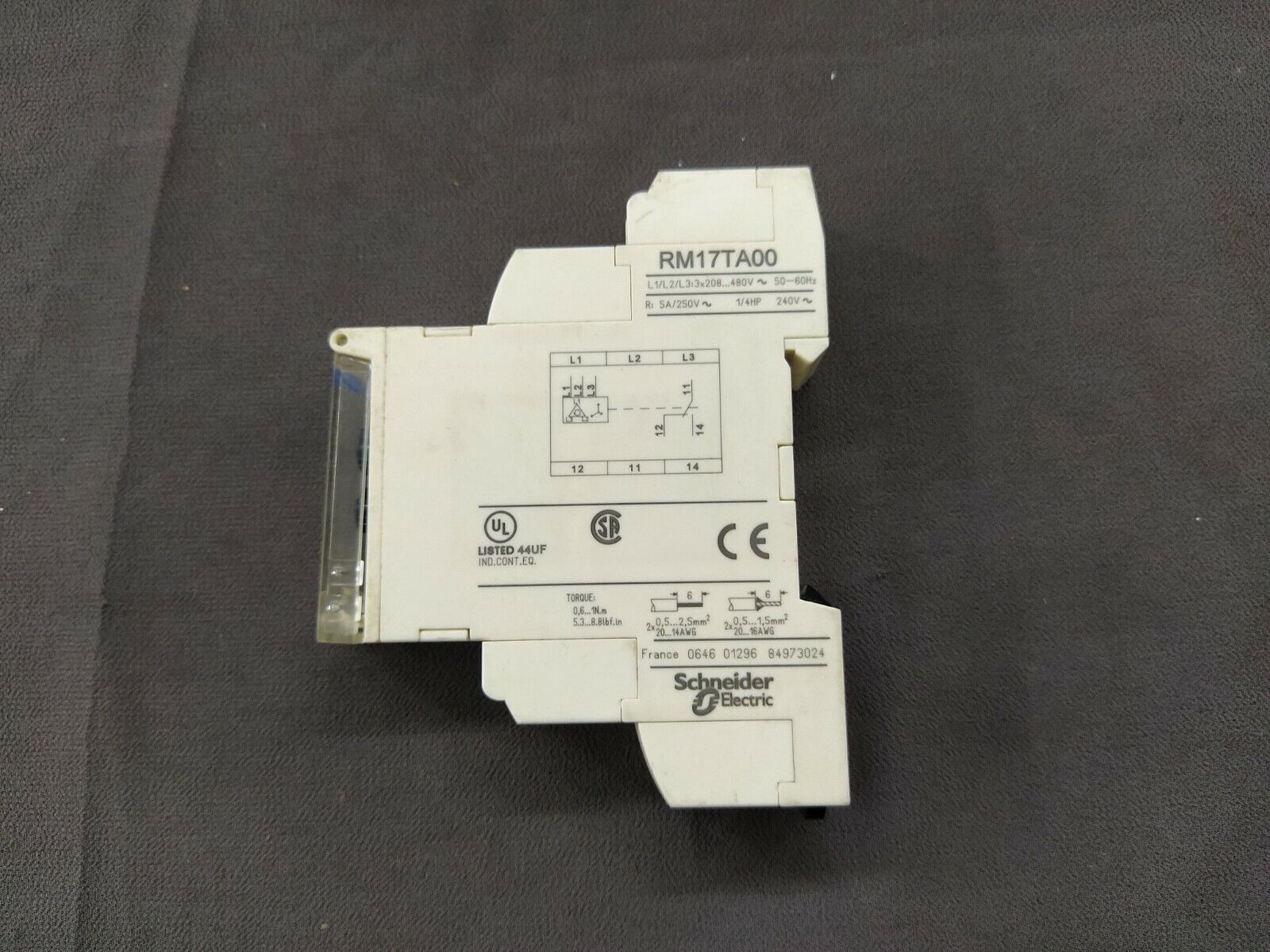 Telemecanique RM17TA00 Modular Multifunction 3-Phase Supply Control Relay 208-48
