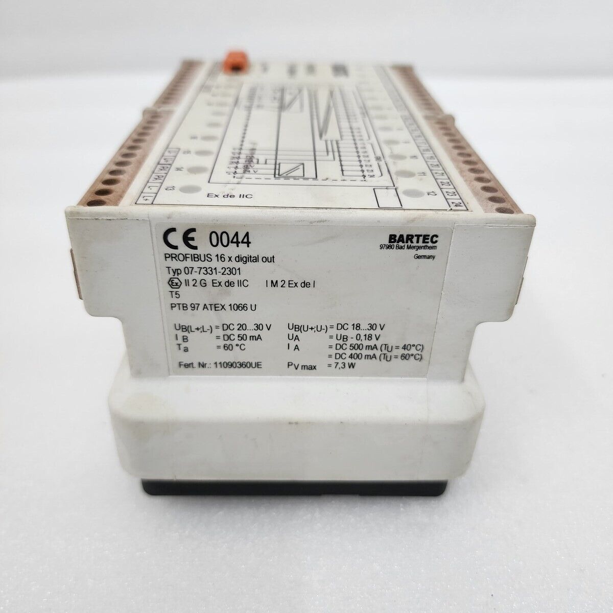 BARTEC 07-7331-2301 PROFIBUS 16CH DIGITAL OUTPUT MODULE