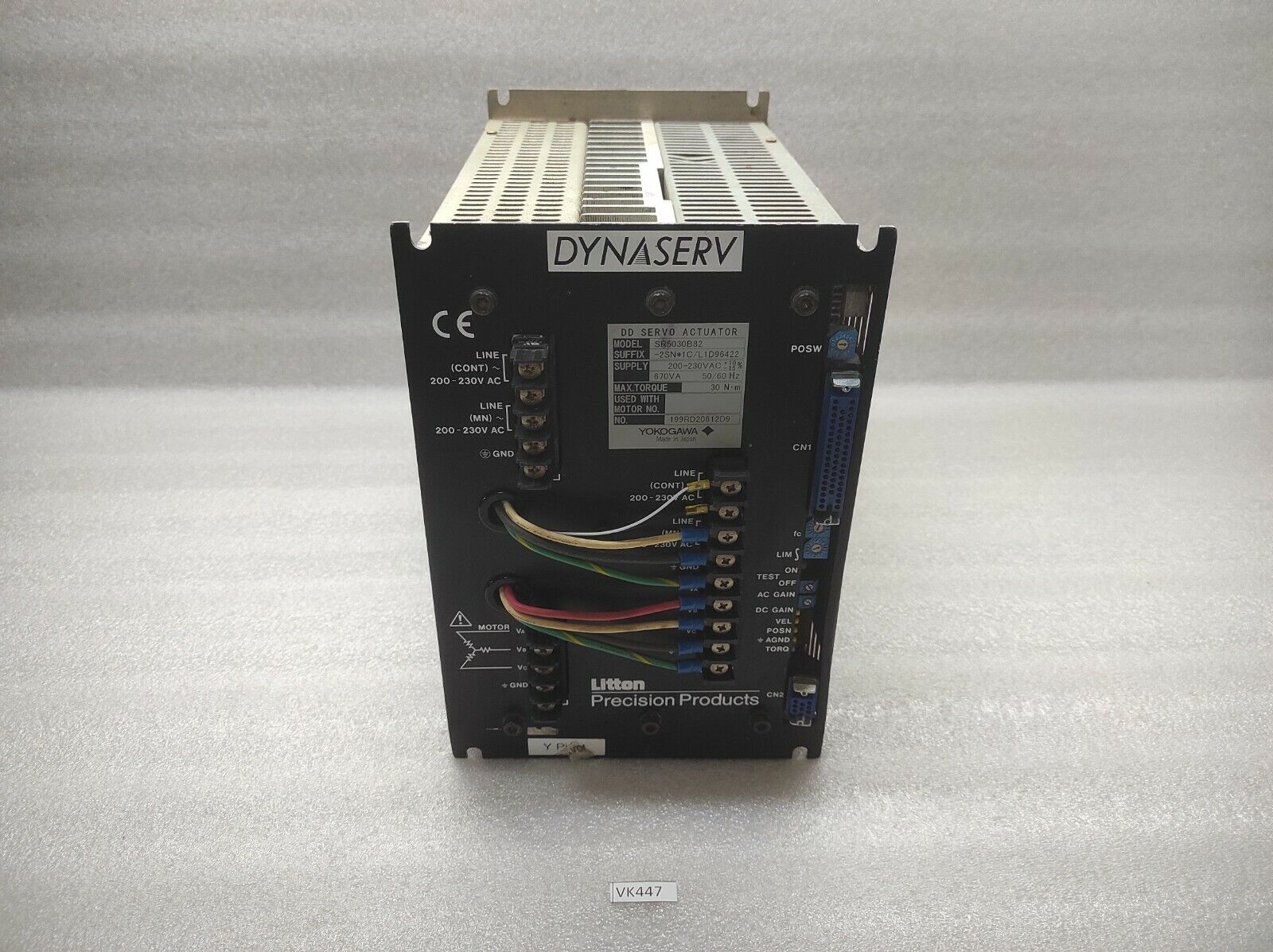 YOKOGAWA SR5030B82 DD SERVO ACTUATOR 200-230VAC 670VA