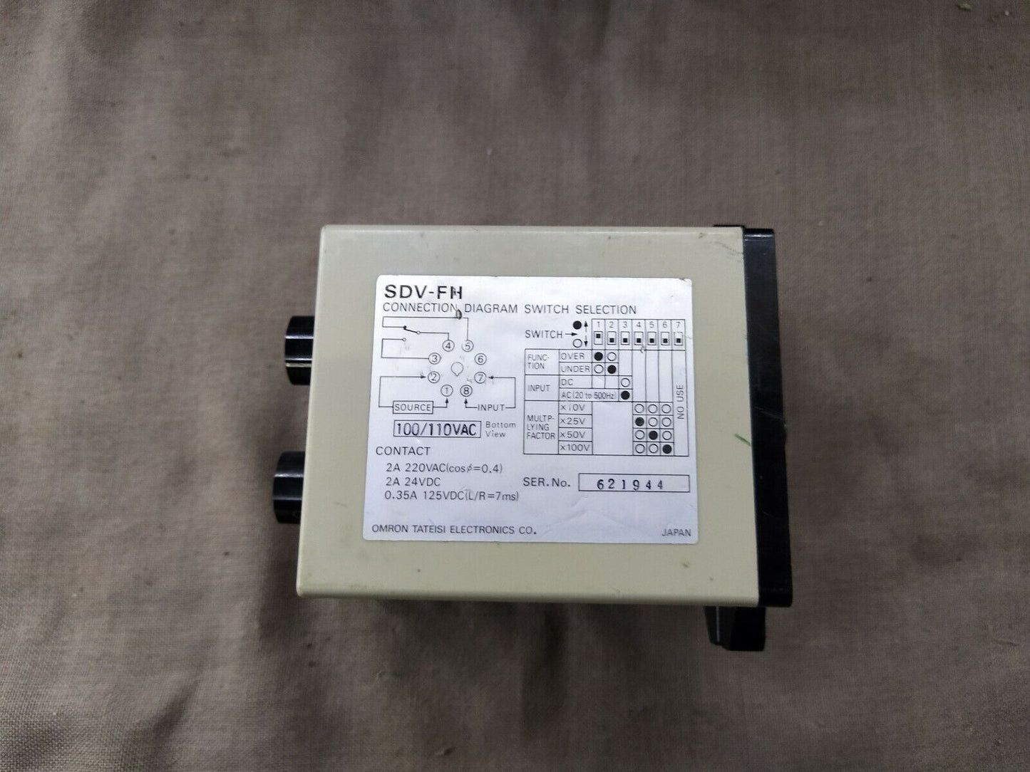 Omron SDV-FH6 Voltage Sensor 100-110V AC