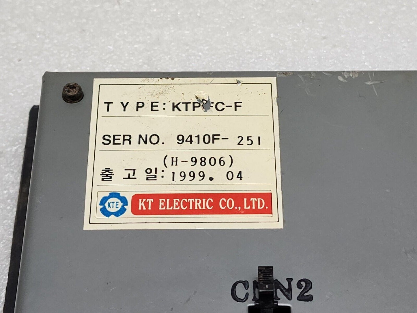 SAMGONG CO LTD KTPFC-F PURIFIER AUTO CONTROL SYSTEM 
