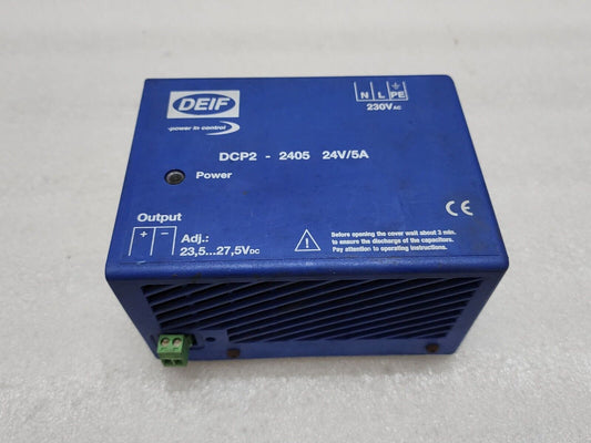 DEIF DCP2-2405 BATTERY CHARGER POEWR SUPPLY 24/5A 1240020003C