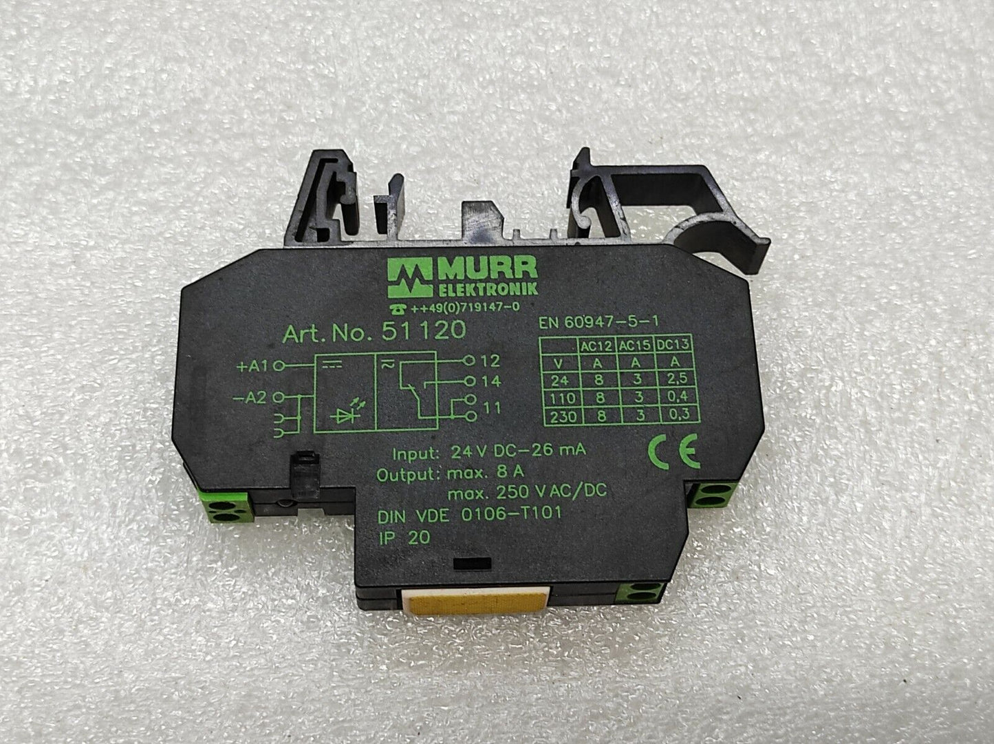 MURR ELEKTRONIK 51120 INTERFACE RELAY LOT OF 6 UNIT