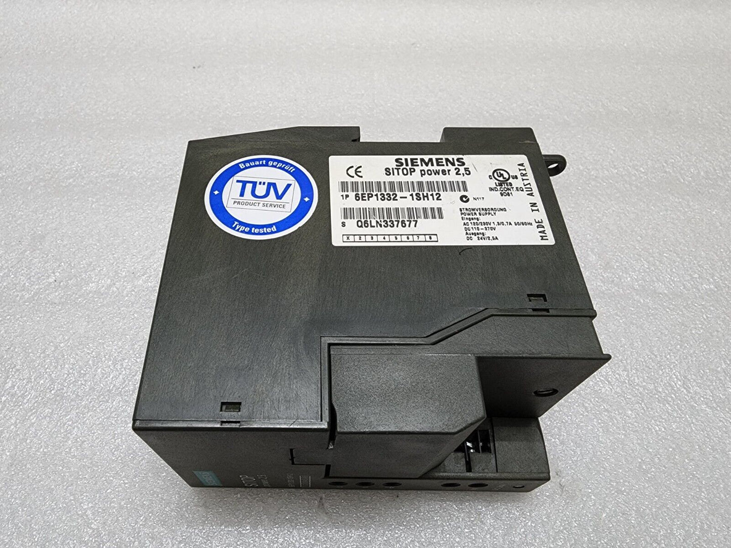 SIEMENS SITOP POWER 2.5 6EP1332-1SH12 POWER SUPPLY 24VDC 2.5A